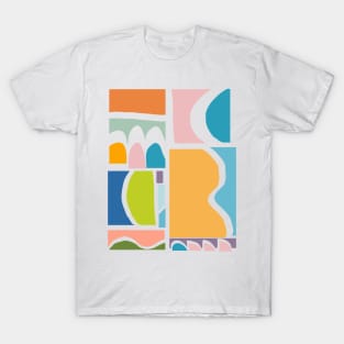 Colorful Abstract Paper Cut-Out Shapes T-Shirt